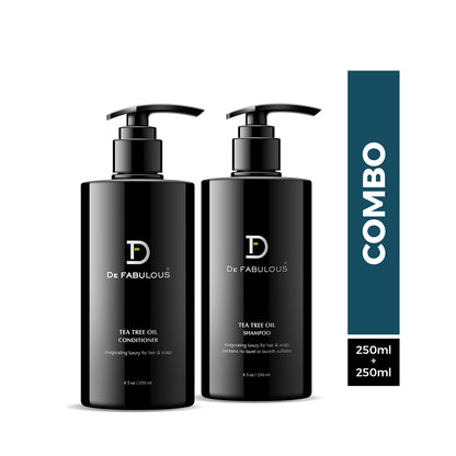 De Fabulous Tea Tree Oil Shampoo and Conditioner 250ML*2