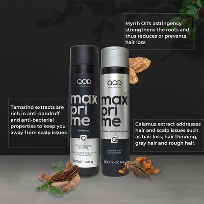 QOD Max Prime Shampoo and Mask 300ml*2