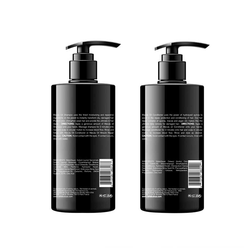 De Fabulous Marula Oil Shampoo and Conditioner 250ML*2